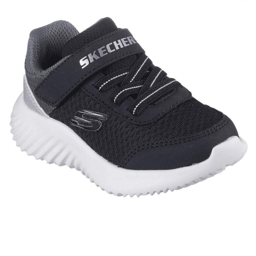 Skechers Bounder Kids Black, Grey and White Running Sneakers Size 9